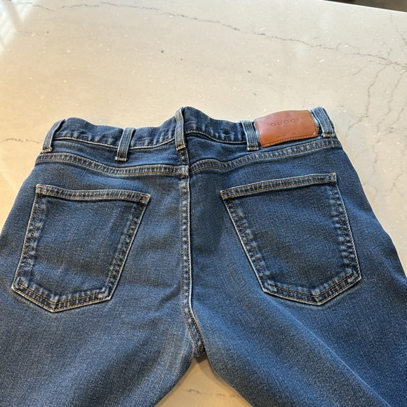 100% authentic Gucci Jeans 👖with Gucci red and green trim on cuffs - Picture 13 of 14